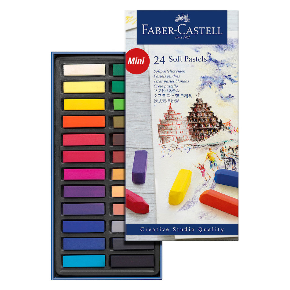 Faber-Castell Creative Studio Half-Stick Soft Pastels Box of 24 by Faber-Castell at Cult Pens