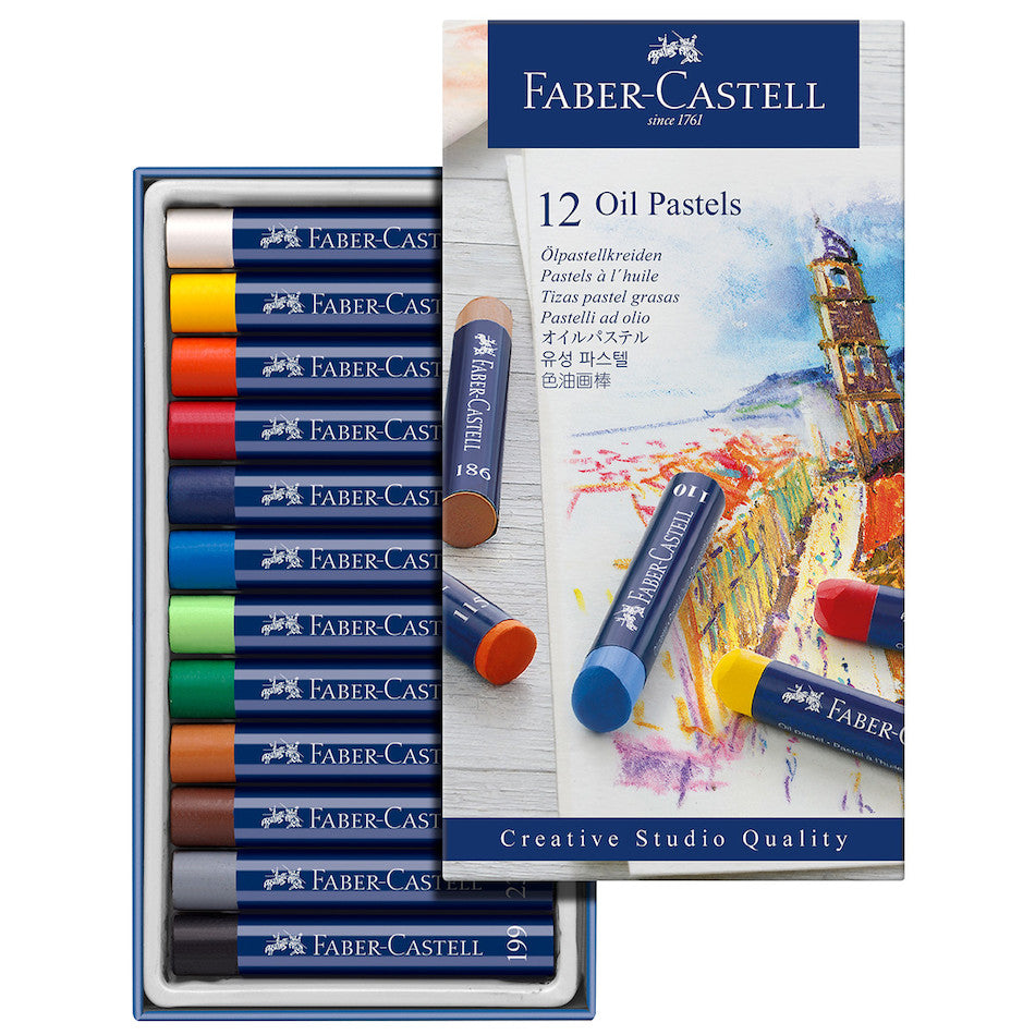 Faber-Castell Creative Studio Oil Pastels Box of 12 by Faber-Castell at Cult Pens