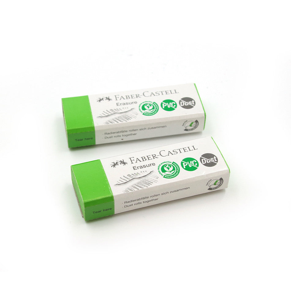 Faber-Castell Erasure PVC Free Dust Free Green Eraser (Environment Friendly & Green Packaging) [Per PCS Faber-Castell Erasure PVC Free Dust Free Green Eraser (Environment Friendly & Green Packaging) [Per PCS