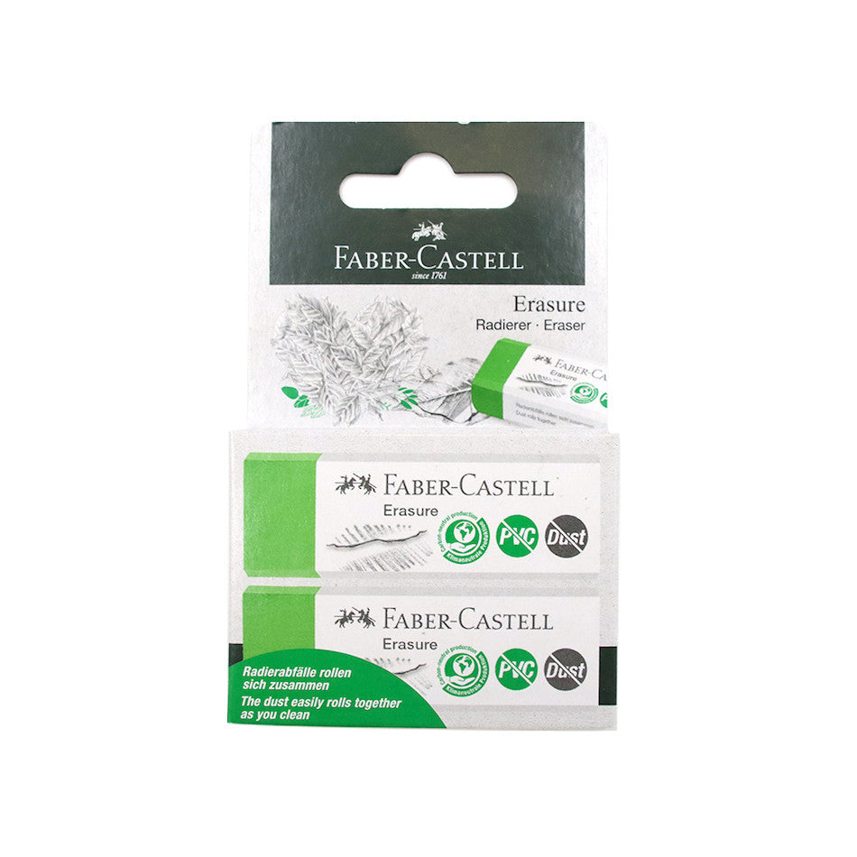 Faber-Castell Erasure Dust Free Eraser Set of 2 by Faber-Castell at Cult Pens