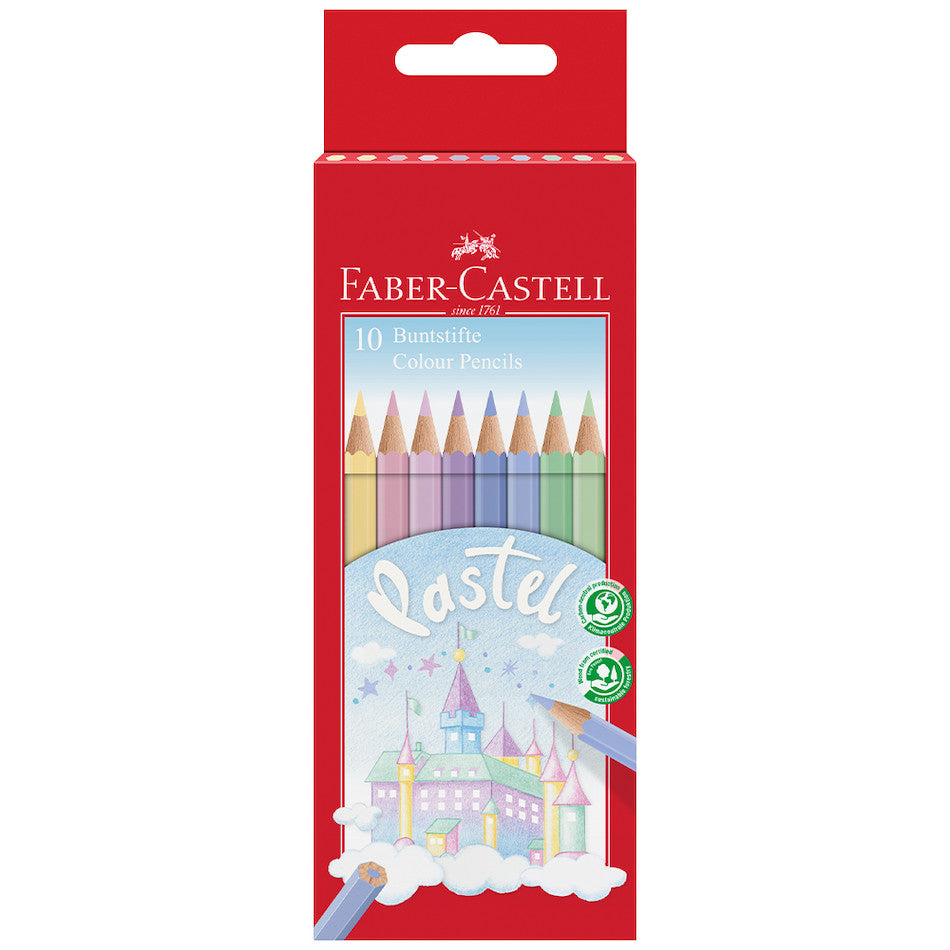 Faber-Castell Colour Pencil Set of 10 Pastel by Faber-Castell at Cult Pens