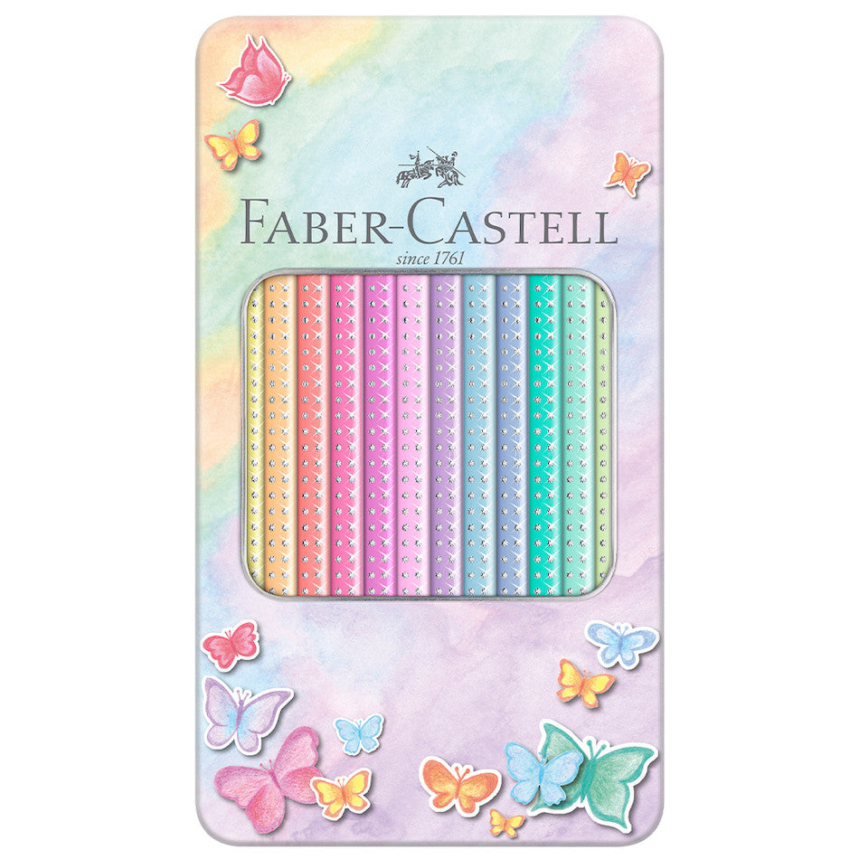 Faber-Castell Colour Pencil Sparkle Tin of 12 by Faber-Castell at Cult Pens