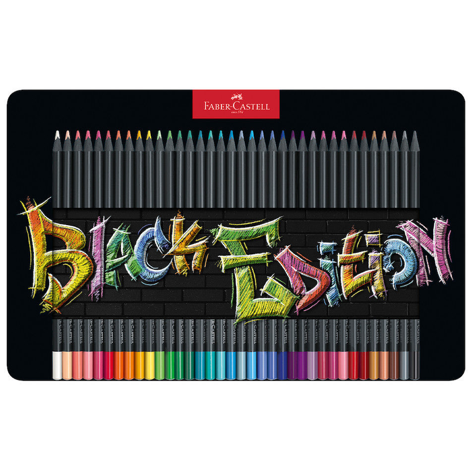 Faber-Castell Colour Pencils Black Edition Tin of 36 by Faber-Castell at Cult Pens