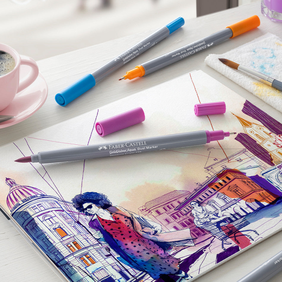 Faber-Castell Goldfaber Aqua Dual Marker Cardboard Wallet of 12 by Faber-Castell at Cult Pens