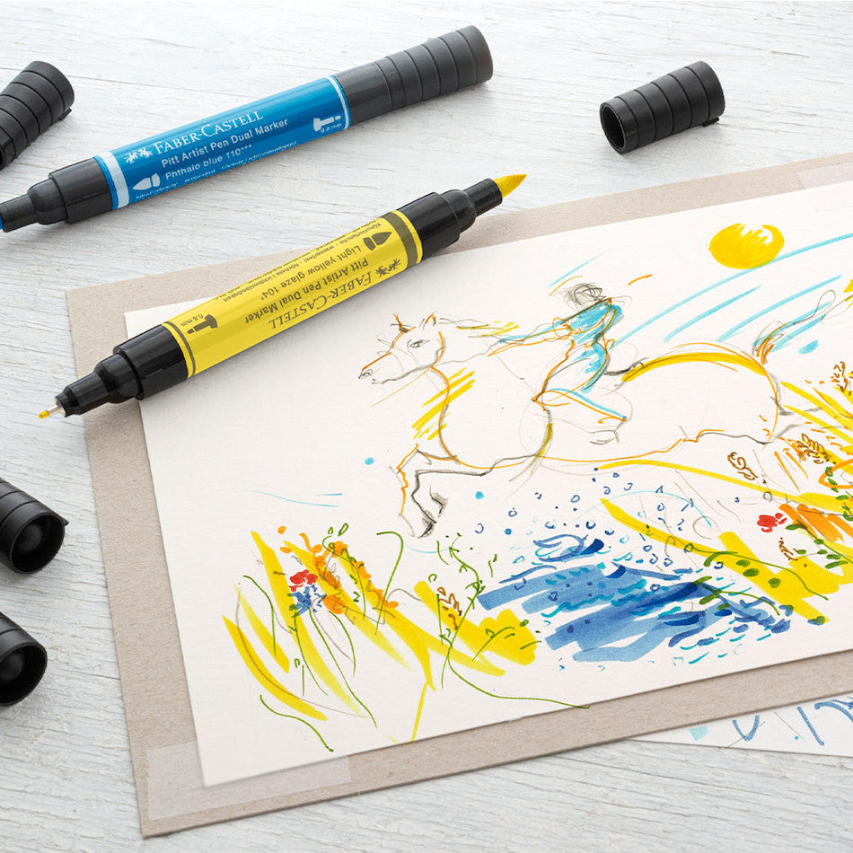 Faber-Castell Pitt Artist Pen Dual Marker Wallet of 30 by Faber-Castell at Cult Pens