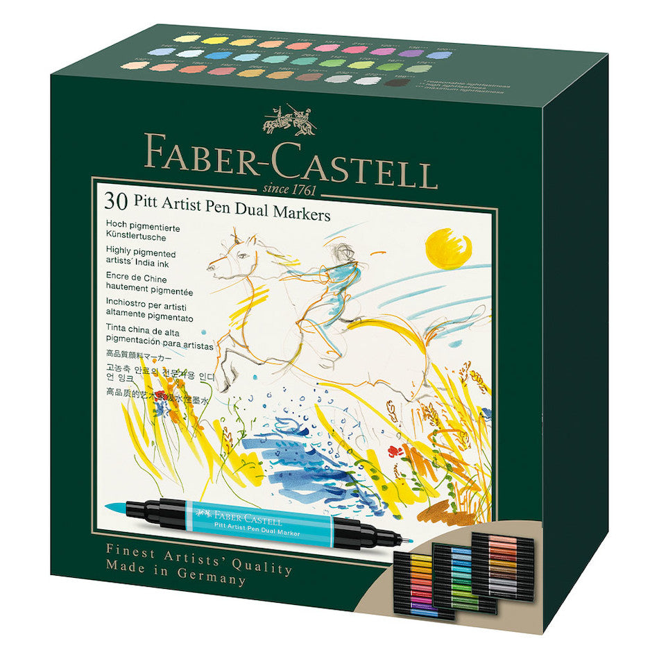 Faber-Castell Pitt Artist Pen Dual Marker Wallet of 30 by Faber-Castell at Cult Pens