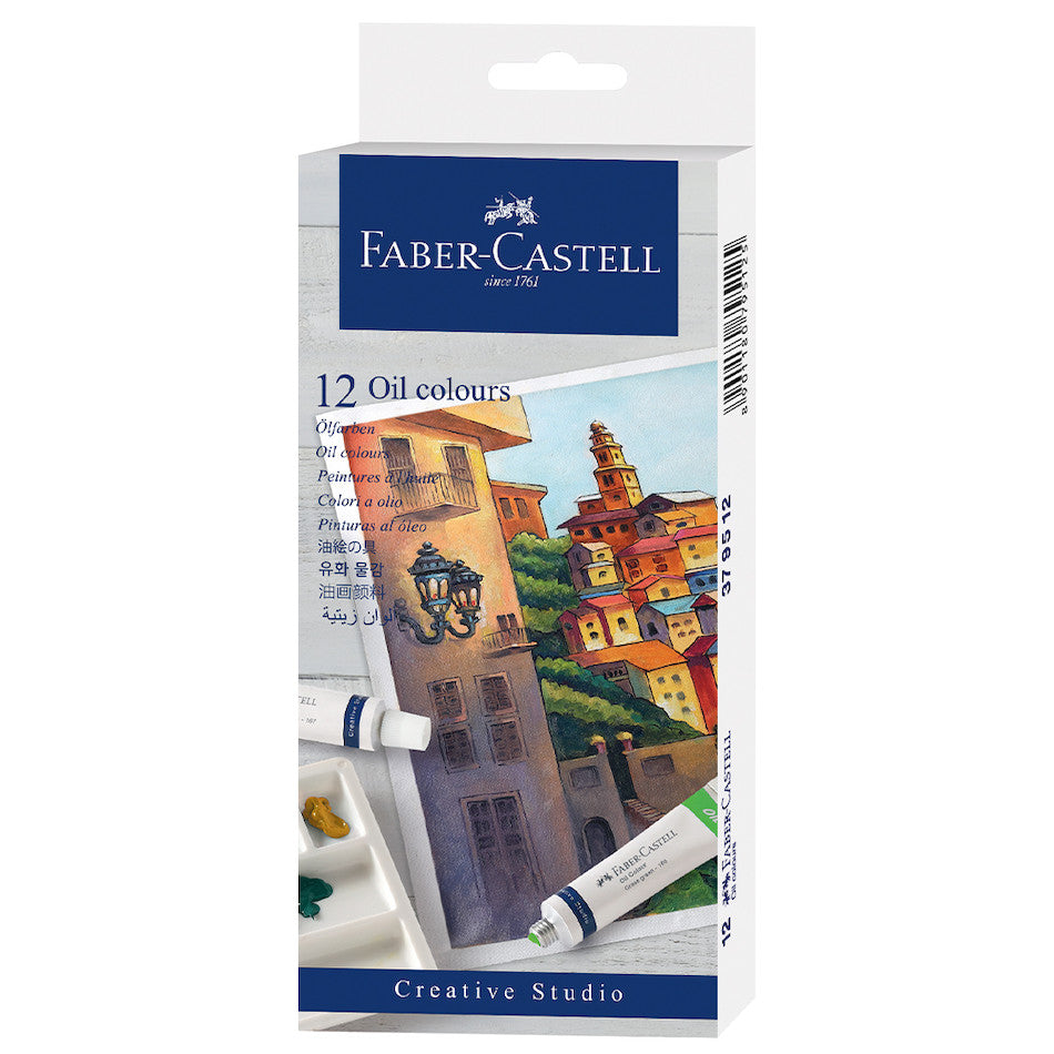 Faber-Castell Box of 12 Assorted Oil Colours by Faber-Castell at Cult Pens