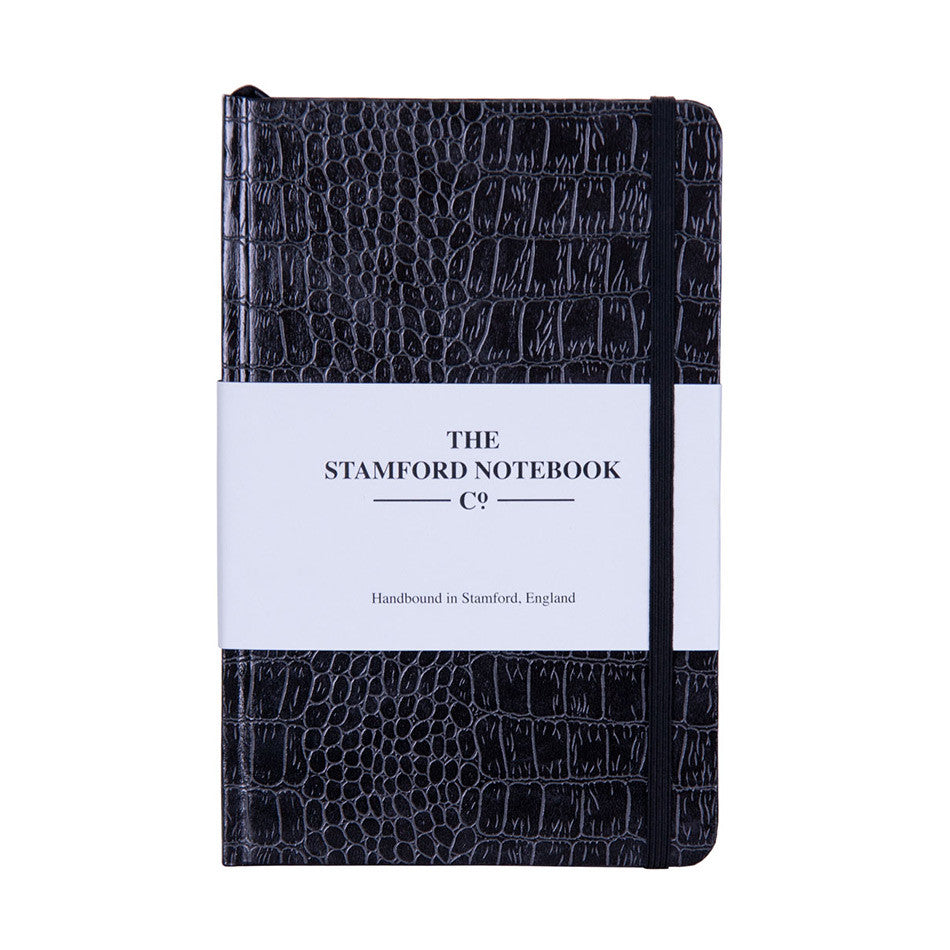 Stamford Notebook Company Mock Croc Notebook Octavo Pocket Black by Stamford Notebook Company at Cult Pens