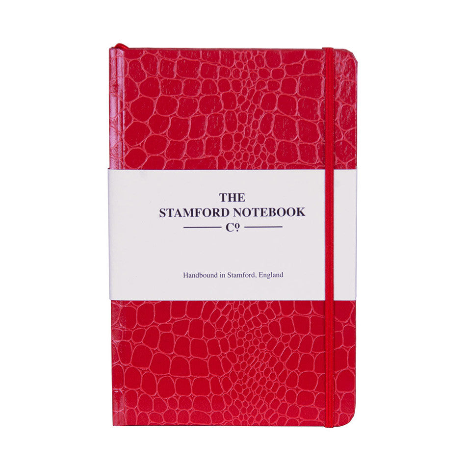 Stamford Notebook Company Mock Croc Notebook Octavo Pocket Raspberry by Stamford Notebook Company at Cult Pens