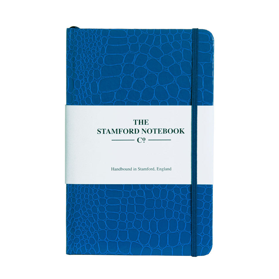 Stamford Notebook Company Mock Croc Notebook Octavo Pocket Royal Blue by Stamford Notebook Company at Cult Pens