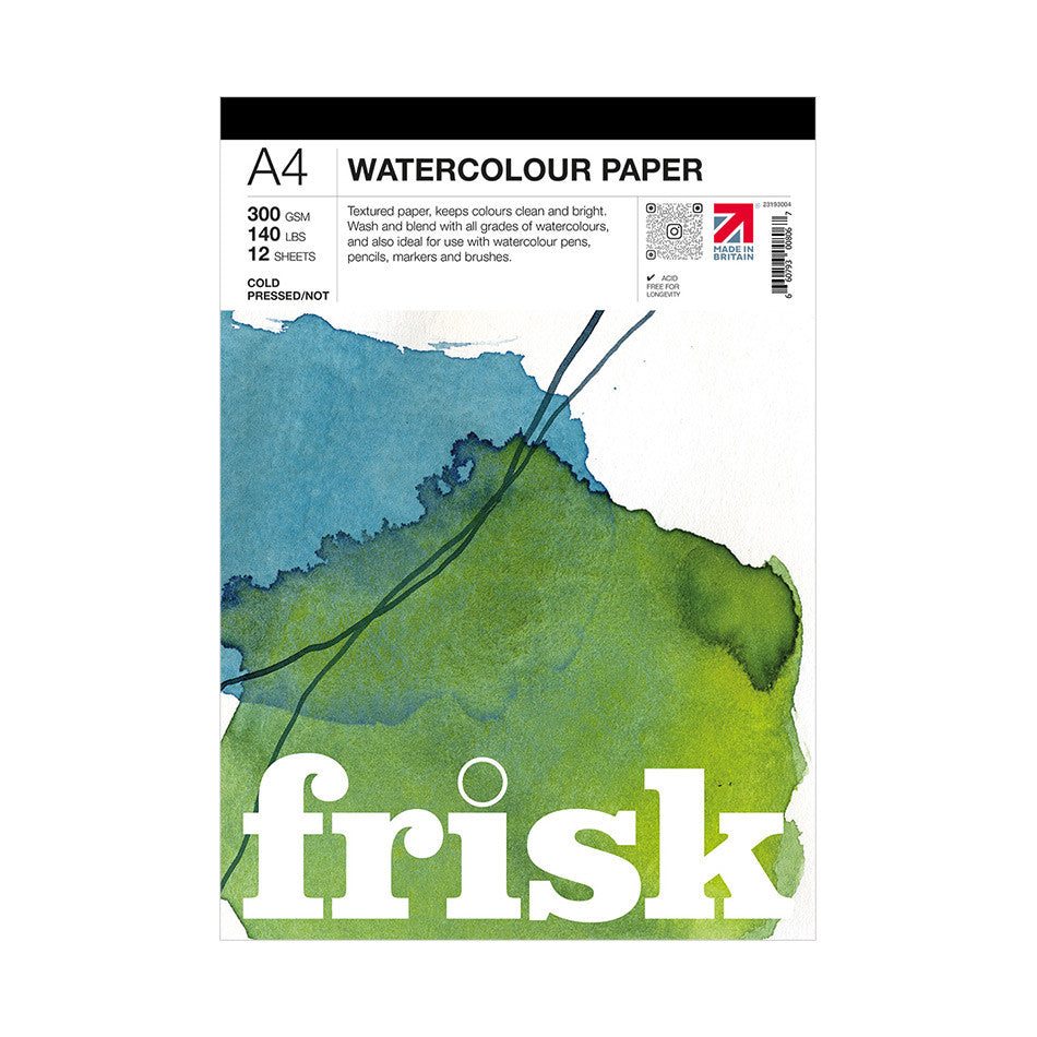 Frisk Watercolour Paper Pad A4 by Frisk at Cult Pens