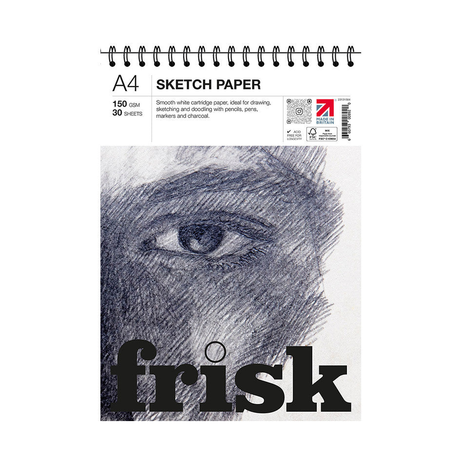 Frisk Sketch Paper Spiral A4 30 Sheets by Frisk at Cult Pens