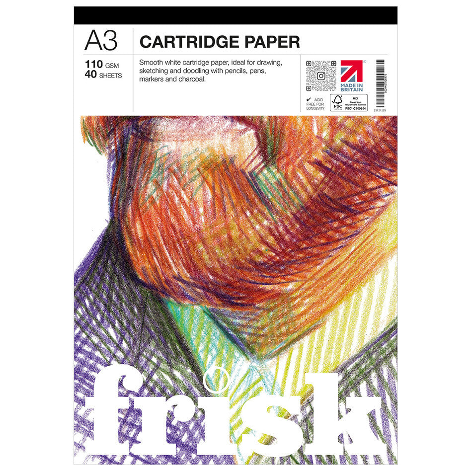 Frisk Cartridge Paper Pad A3 40 Sheets by Frisk at Cult Pens