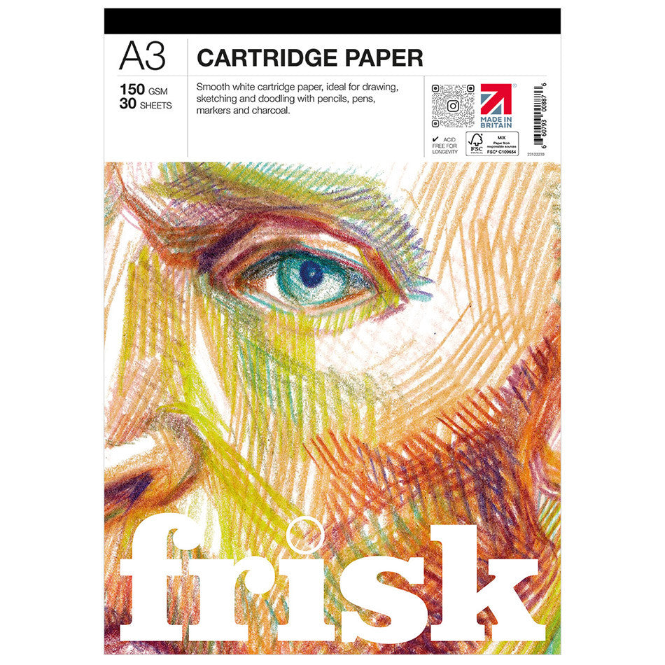 Frisk Cartridge Paper Pad A3 30 Sheets by Frisk at Cult Pens