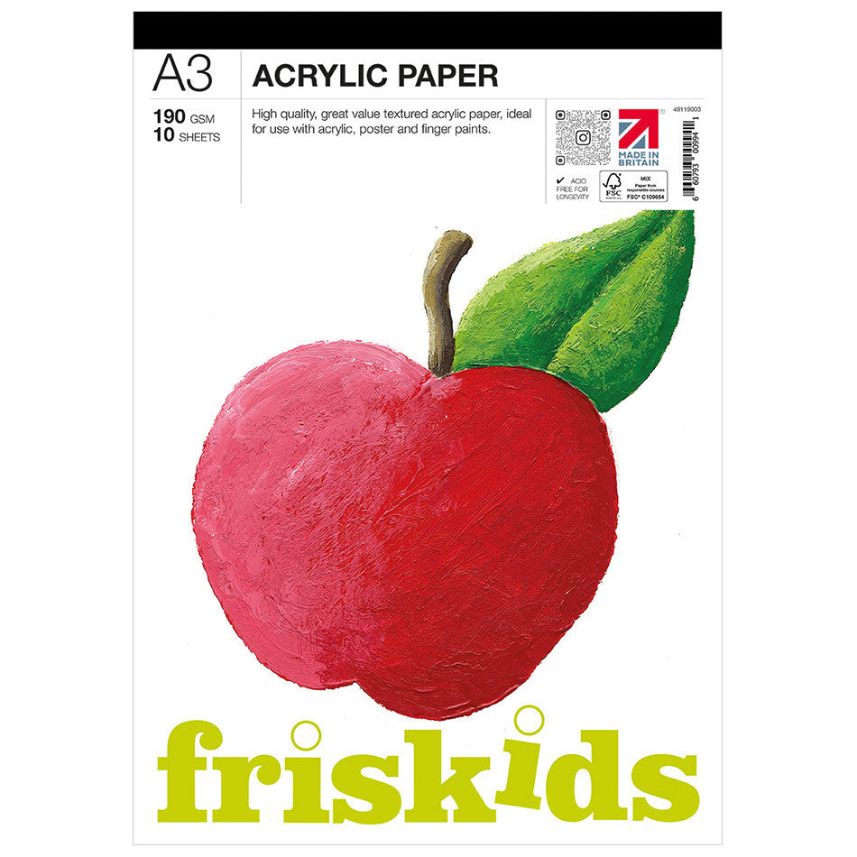 Frisk Friskids Acrylic Paper Pad A3 by Frisk at Cult Pens