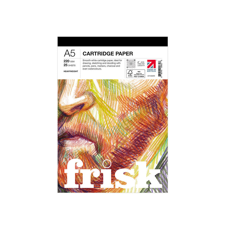 Frisk Cartridge Paper Pad A5 25 Sheets by Frisk at Cult Pens