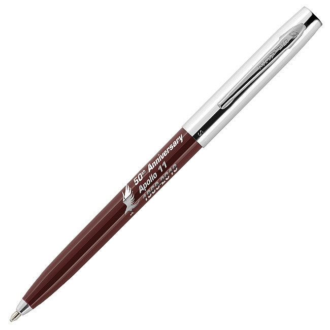 Fisher Space Pen Cap-O-Matic Apollo 11 50th Anniversary Pressurised Ballpoint Pen Maroon and Chrome by Fisher Space Pen at Cult Pens