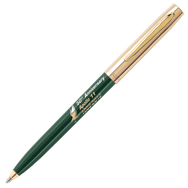 Fisher Space Pen Cap-O-Matic Apollo 11 50th Anniversary Pressurised Ballpoint Pen Green and Gold by Fisher Space Pen at Cult Pens