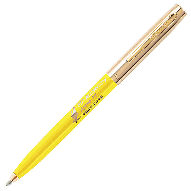Fisher Space Pen Cap-O-Matic Apollo 11 50th Anniversary Pressurised Ballpoint Pen Yellow and Gold by Fisher Space Pen at Cult Pens