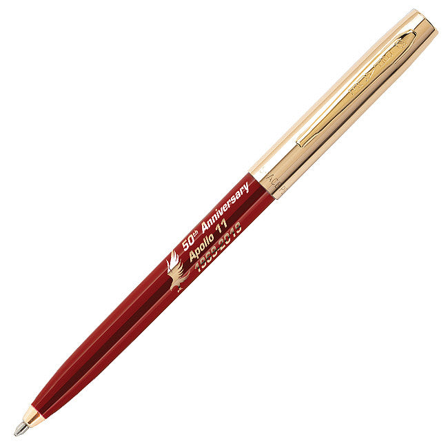 Fisher Space Pen Cap-O-Matic Apollo 11 50th Anniversary Pressurised Ballpoint Pen Red and Gold by Fisher Space Pen at Cult Pens