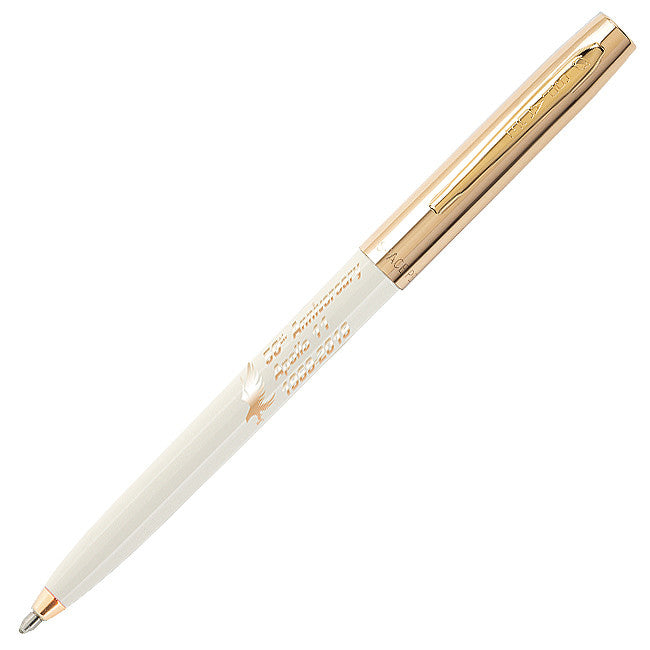 Fisher Space Pen Cap-O-Matic Apollo 11 50th Anniversary Pressurised Ballpoint Pen White and Gold by Fisher Space Pen at Cult Pens