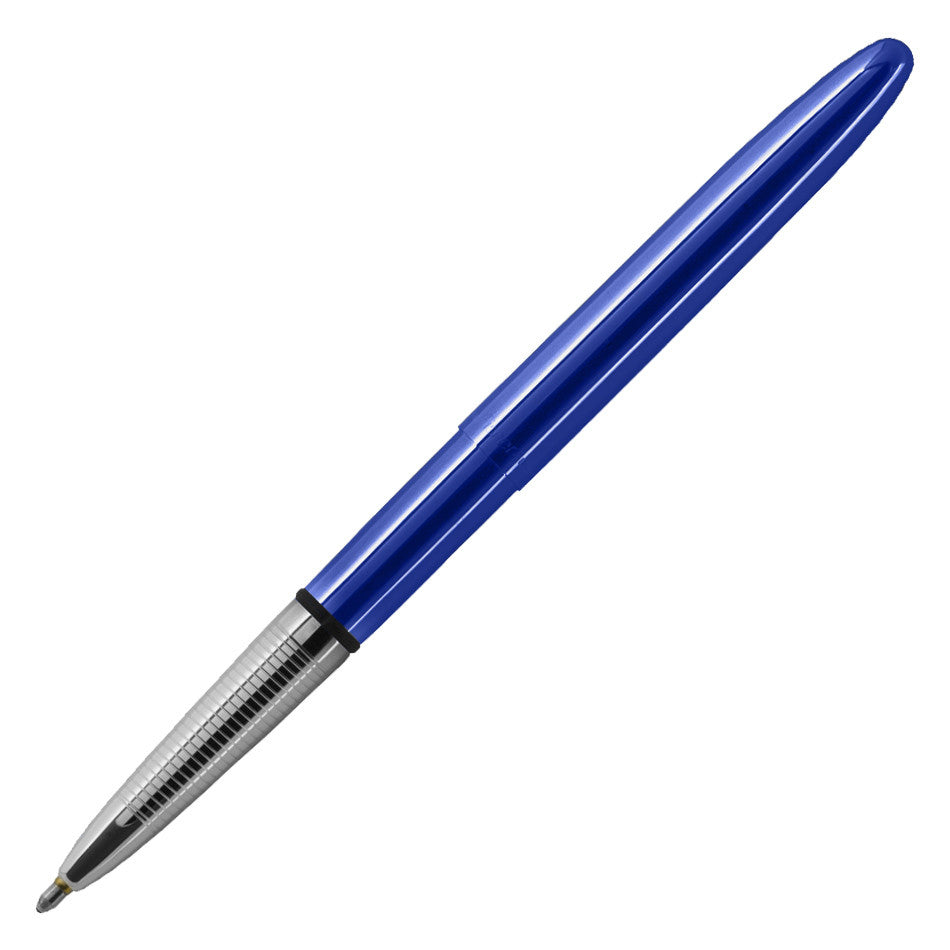 Fisher Space Pen Bullet Pressurised Ballpoint Pen Blueberry with Matching Leather Case by Fisher Space Pen at Cult Pens
