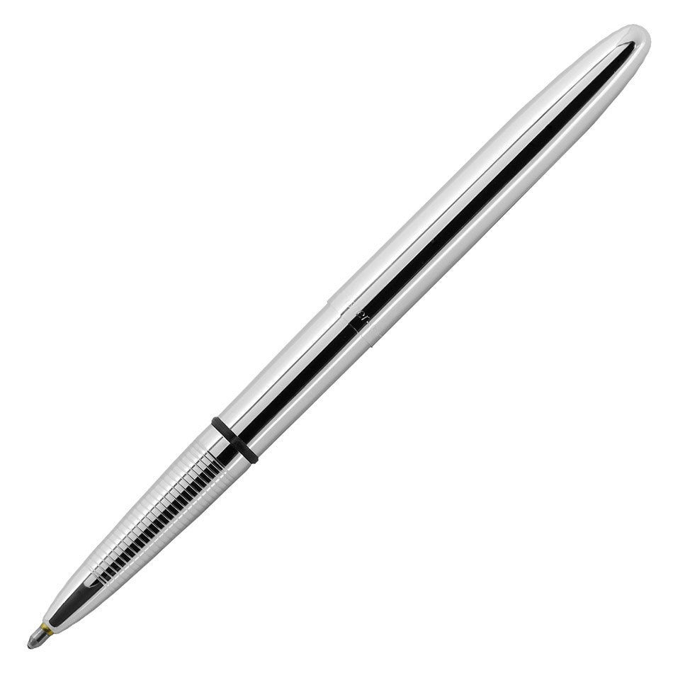 Fisher Space Pen Bullet Pressurised Ballpoint Pen Chrome with Black Leather Case by Fisher Space Pen at Cult Pens