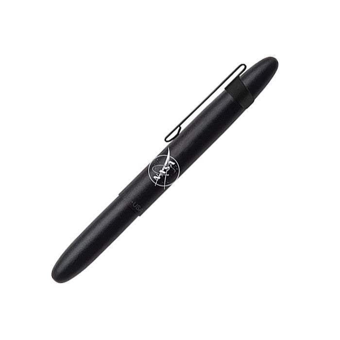 Fisher Space Pen Bullet Ballpoint Pen with Clip Matte Black with NASA Meatball Logo by Fisher Space Pen at Cult Pens