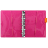 Filofax Domino Pocket Organiser Patent Orange/Pink by Filofax at Cult Pens