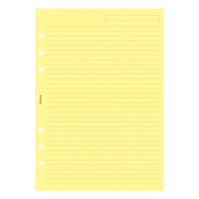 Filofax Notepaper Ruled Yellow by Filofax at Cult Pens