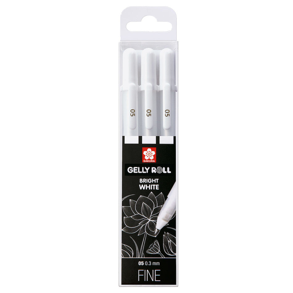 Gelly Roll Basics Pen White 05 Set of 3 by Gelly Roll at Cult Pens