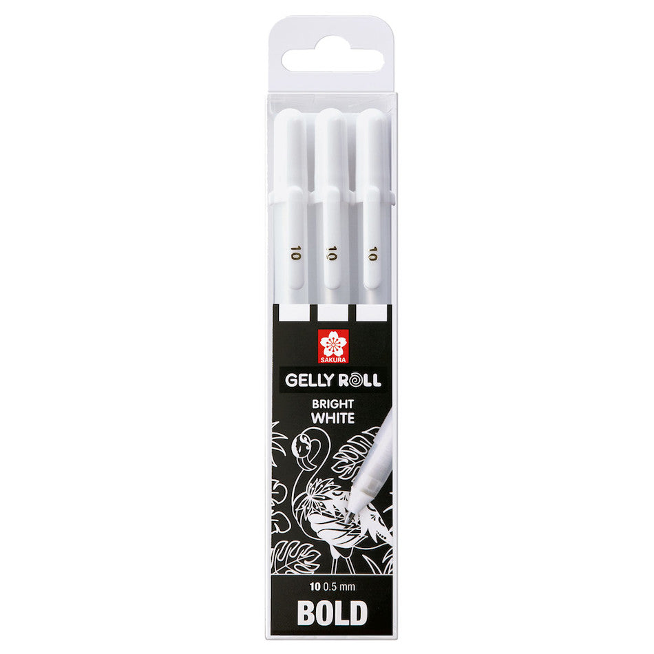 Gelly Roll Basics Pen White 10 Set of 3 by Gelly Roll at Cult Pens