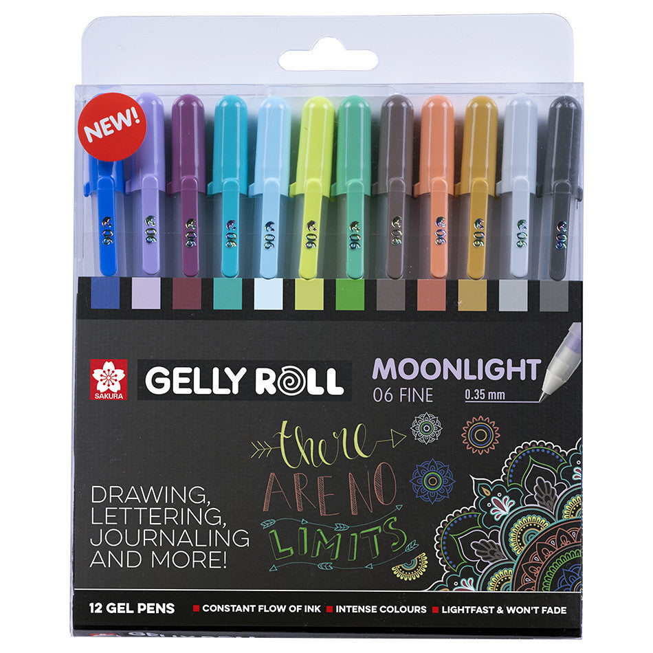  Sakura Gelly Roll Glaze Pack of 12 Pens in Assorted Colors  (Gelly Roll Glaze Set of 12) : Office Products