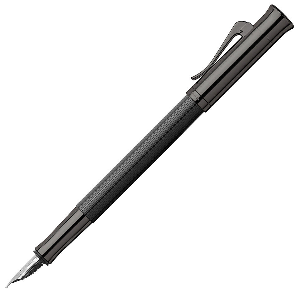 Graf von Faber-Castell Guilloche Fountain Pen Black Edition by Graf von Faber-Castell at Cult Pens