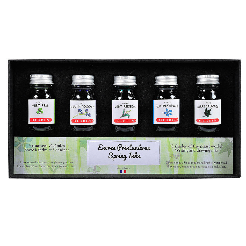 Herbin Seasons 5 Piece Assorted Ink Set Spring by Herbin at Cult Pens