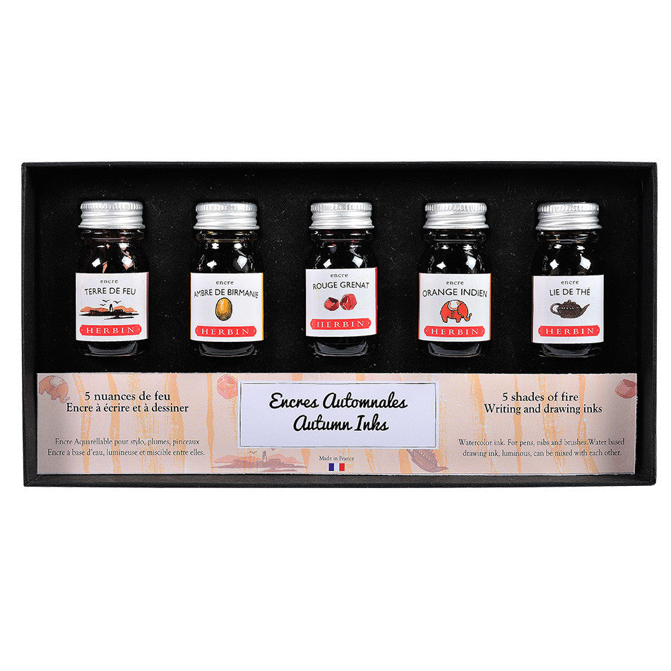 Herbin Seasons 5 Piece Assorted Ink Set Autumn by Herbin at Cult Pens