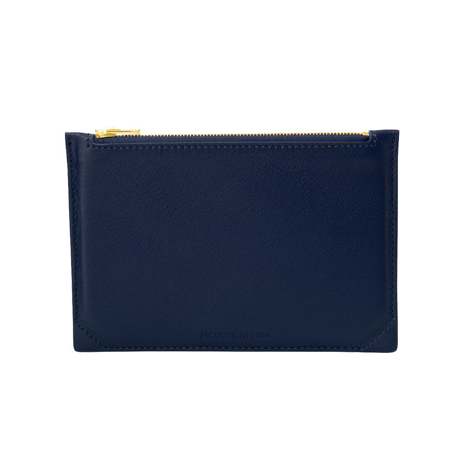 Jacques Herbin Leather Case Small Blue by Herbin at Cult Pens