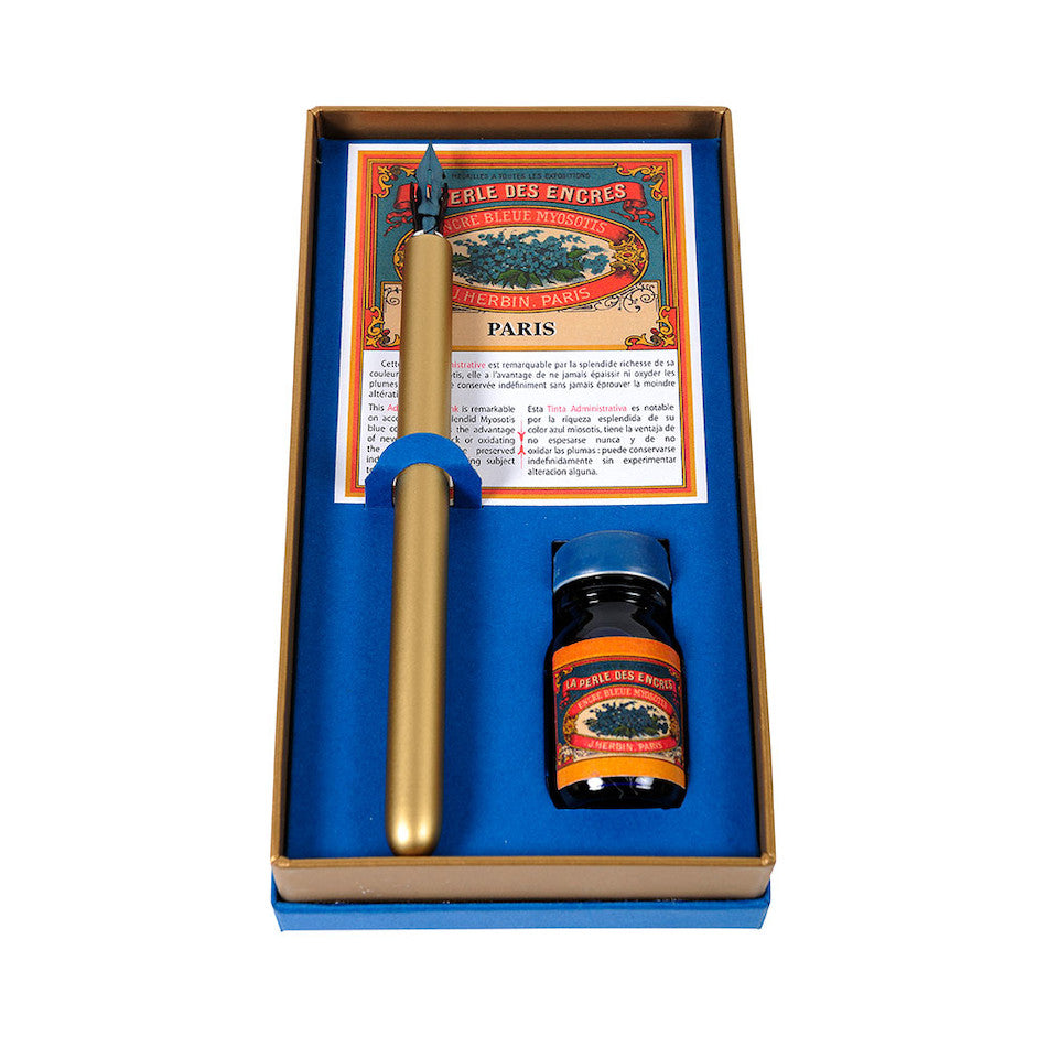 Herbin Bleu Myosotis Gift Box Set by Herbin at Cult Pens