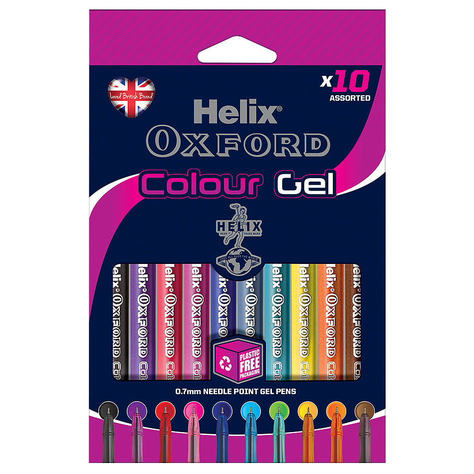 Helix Oxford Gel Pen Set of 10 Assorted by Helix Oxford at Cult Pens