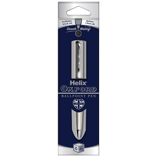 Helix Oxford Premium Writing Ballpoint Pen Stainless Steel by Helix Oxford at Cult Pens