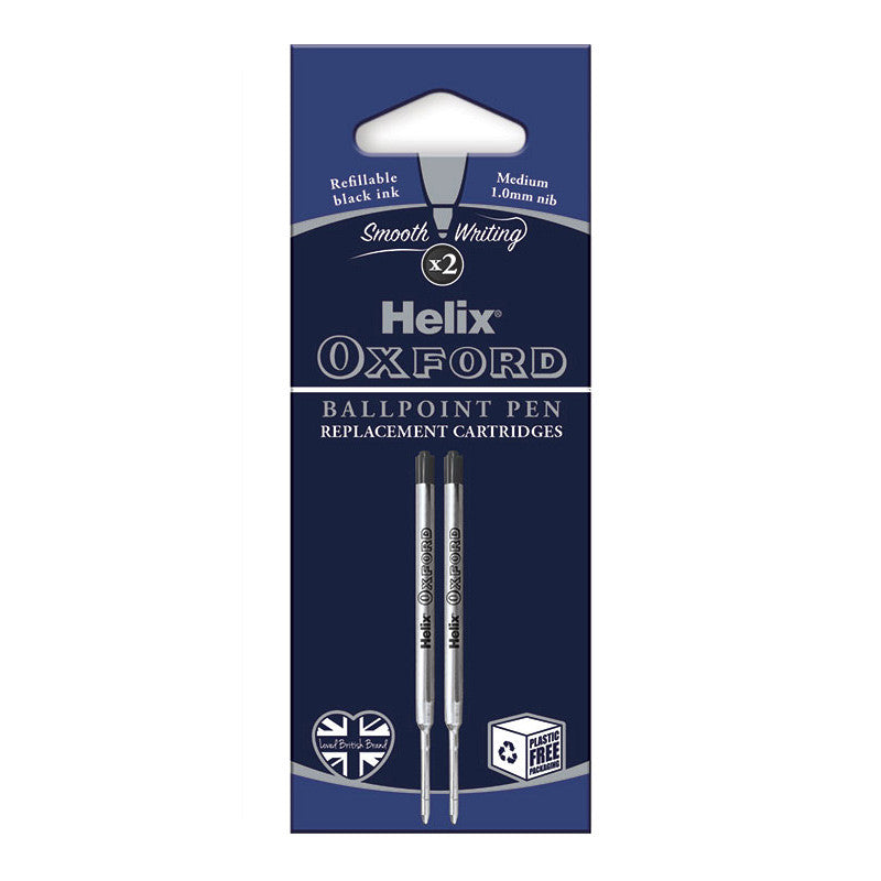 Helix Oxford Ballpoint Pen Refill Black Set of 2 by Helix Oxford at Cult Pens