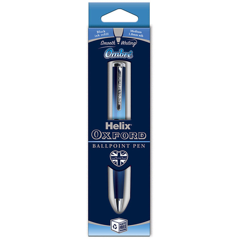 Helix Oxford Ombre Ballpoint Pen Blue by Helix Oxford at Cult Pens