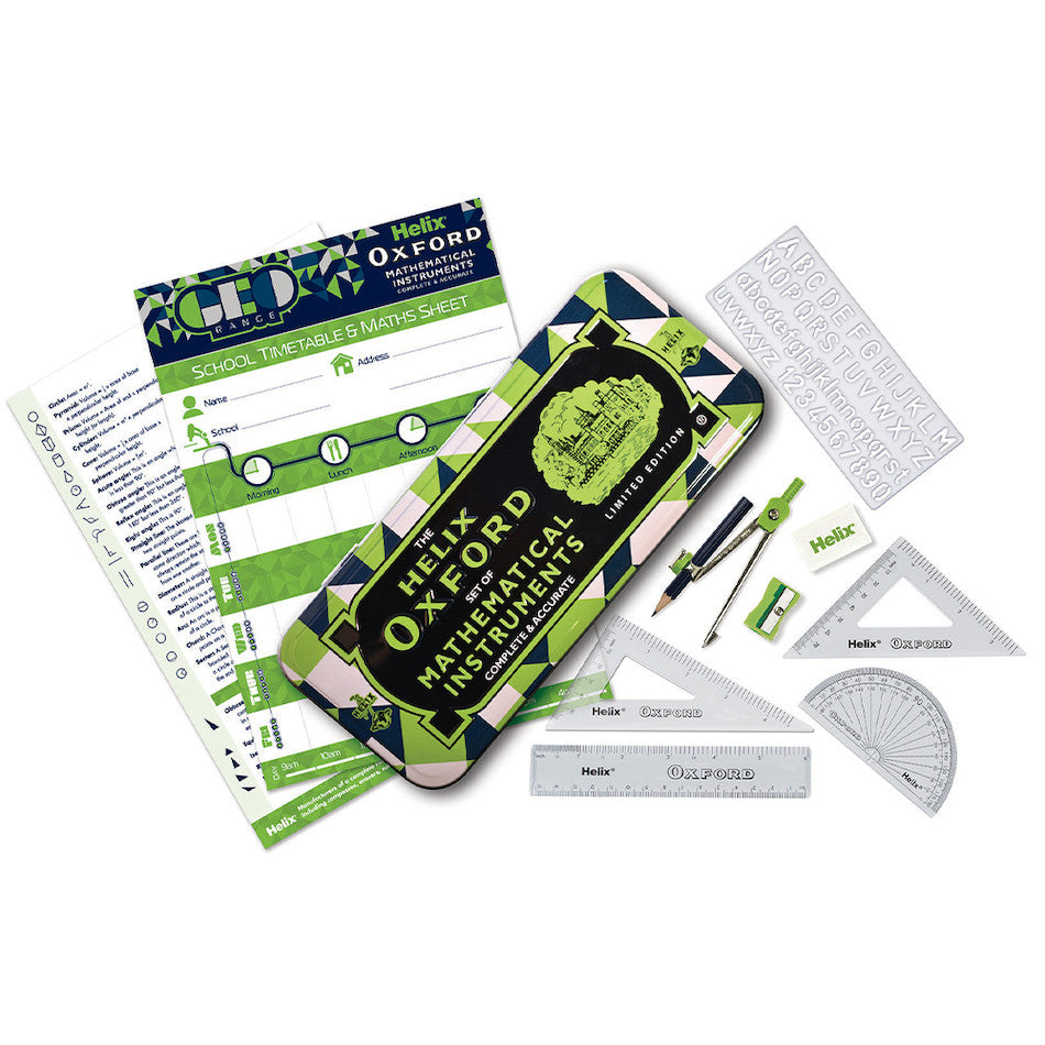Helix Oxford Geo Maths Set Green by Helix Oxford at Cult Pens