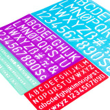 Jakar Coloured Lettering Stencil Set of 4 by Jakar at Cult Pens