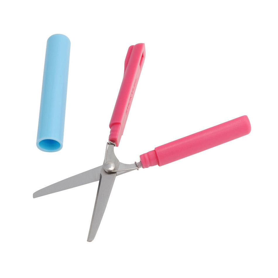 Sun-Star Stickyle Scissors Compact Vivid Pink x Blue by Sun-Star at Cult Pens