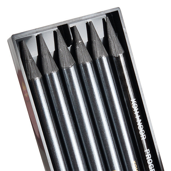 Koh-I-Noor Progresso Woodless Graphite Pencil Set of 6 by Koh-I-Noor at Cult Pens