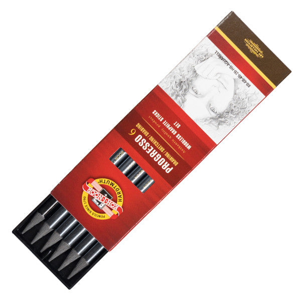 Koh-I-Noor Progresso Woodless Graphite Pencil Set of 6 by Koh-I-Noor at Cult Pens