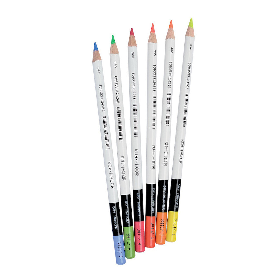 Koh-I-Noor 3415 Highlighter Pencils Set of 6 by Koh-I-Noor at Cult Pens