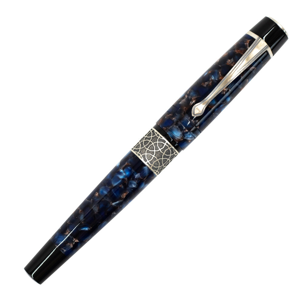 Kilk Celestial Fountain Pen Black & Chipped Blue by Kilk at Cult Pens