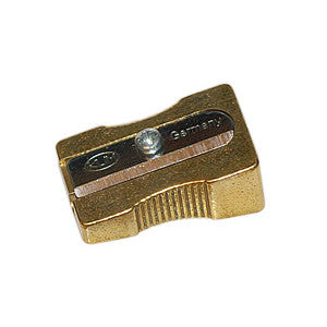KUM Brass Wedge Single Hole Sharpener 300-1 by KUM at Cult Pens